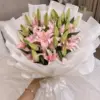 To post 20 Pink Lily Bouquet