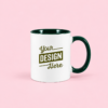 White Mug Mockup on Pastel Pink Custom Photo Mug
