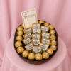 Elegant Pink Basket of Chocolates and Gifts Dubai Chocolate Basket