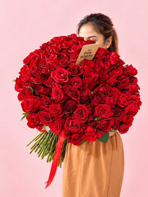 Grand Long Stem Red Roses
